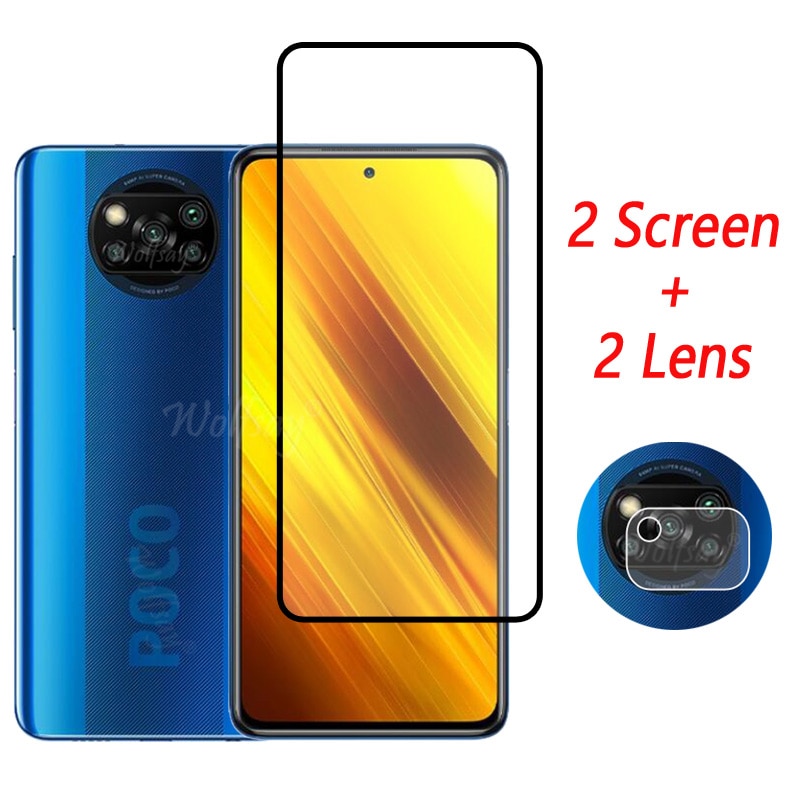 Full Cover Tempered Glass For Xiaomi Poco X3 NFC Screen Protector For Xiaomi Poco X3 NFC Camera Glass For Xiaomi Poco X3 Glass