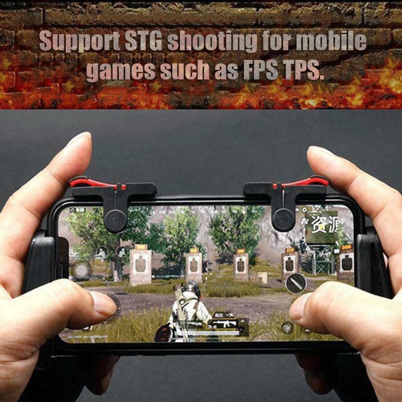 2pcs Mobile Phone Gaming Trigger Gamepad PUBG Button Handle For L1R1 Shooter Controller Keypads Grip For IPhone Android Phone