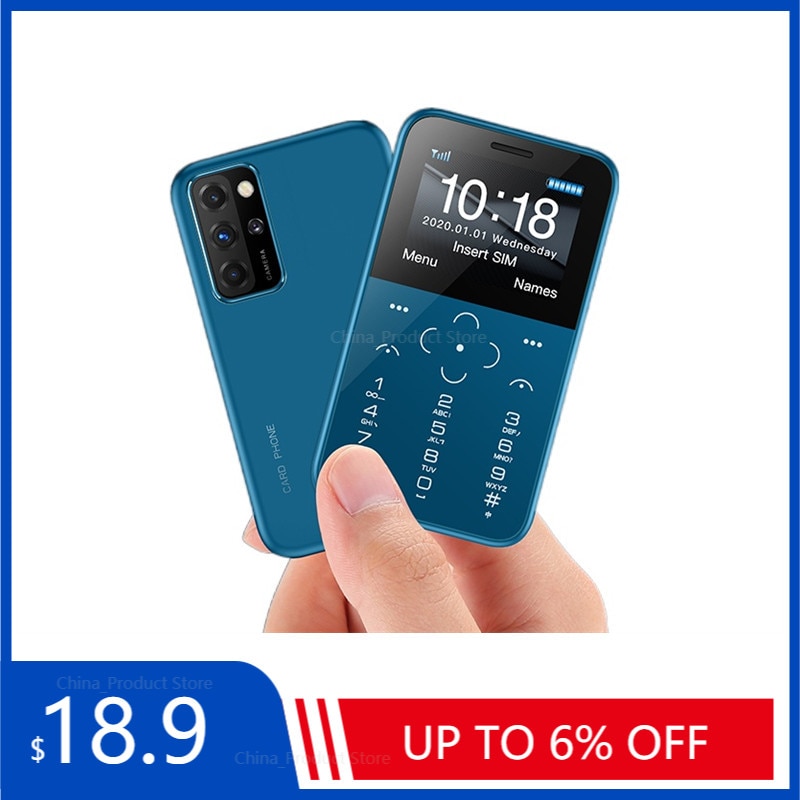 Original New SOYES S10P Mini Card Phone 2G GSM 400mAh 1.54'' MTK6261M Cellphone Ultra-Thin Fashion Children Small Size Phones