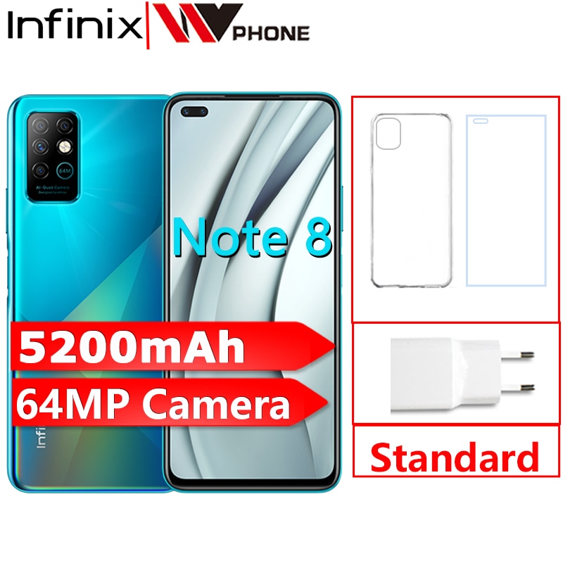 Infinix Note 8 Smartphones 6GB 128GB 6.95 Inch HD+ Helio G80 Octa-core 64MP Quad Rear Camera 5200mAh Dual speakers Cellphones