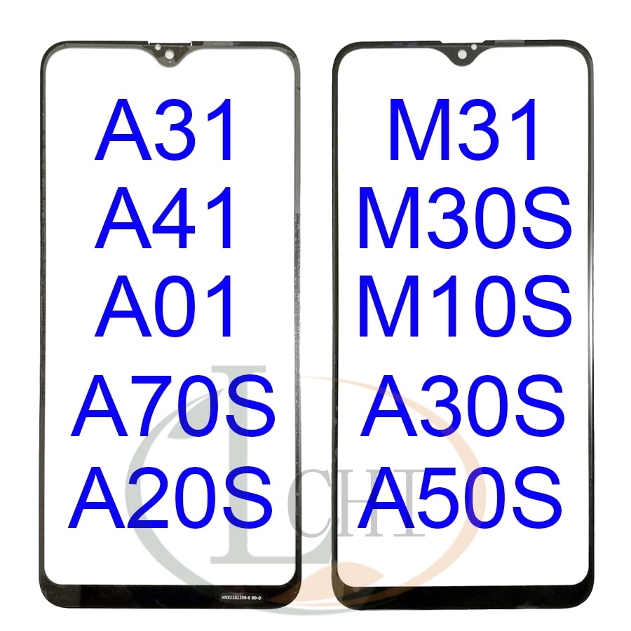 Glass For Samsung Galaxy A31 A41 A70S A20S M31 M30S Front Glass Outer Glass Screen Panel Replacement M10S A30S A50S M21