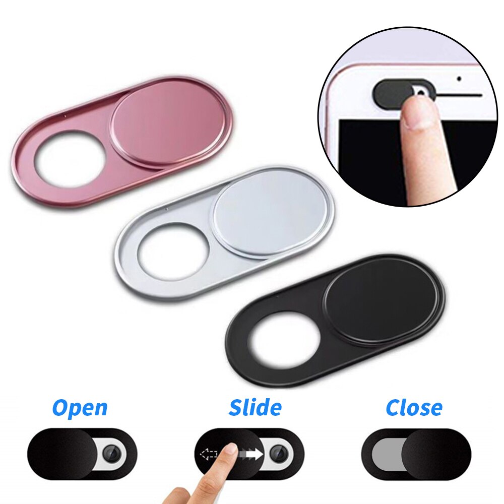 3Pcs Webcam Cover Mobile Phone Metal Slider Lenses Cover Privacy Protection Laptop Sticker For iPad Tablet Camera shutter