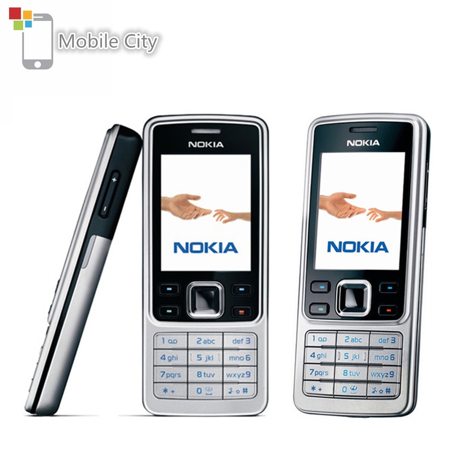 Unlocked Nokia 6300 Classical Mobile Phone FM MP3 Support English&Arabic&Russian Keyboard Refurbished Cellphones