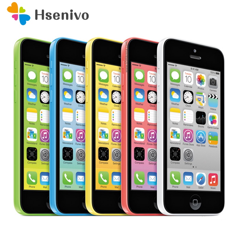 Apple Iphone 5C Used (95%)-Unlocked Original Apple Iphone 5C Cellphone 4.0" Dual Core 8MP Camera IOS WIFI GPS mobile phone