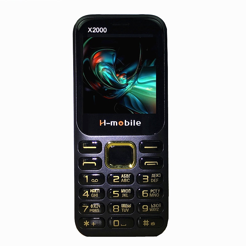 1.8" screen Dual Sim Dual Standby BIg 3D Sound Mobile phone H-mobile X2000 Phone French Russian Language Russian Keyboard