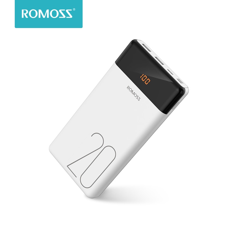 ROMOSS LT20 Power Bank 20000mAh Portable Charging Powerbank 20000 mAh External Battery Charger Poverbank for iPhone 12 Xiaomi Mi