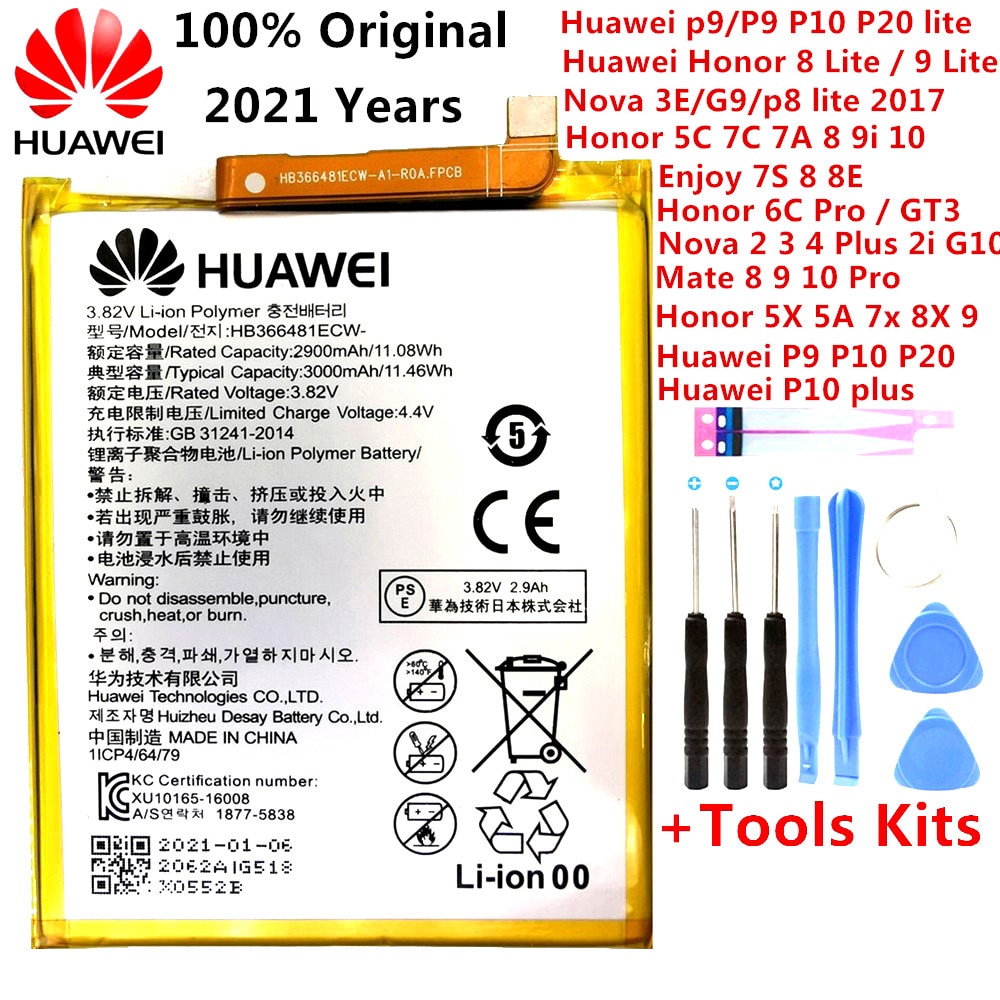 HuaWei Original Battery For Huawei Honor 7 9 P9 P10 P8 Lite For Mate 8 9 10 20 Pro P20 Pro Nova 2 Plus honor 8 5C 7C 7A battery