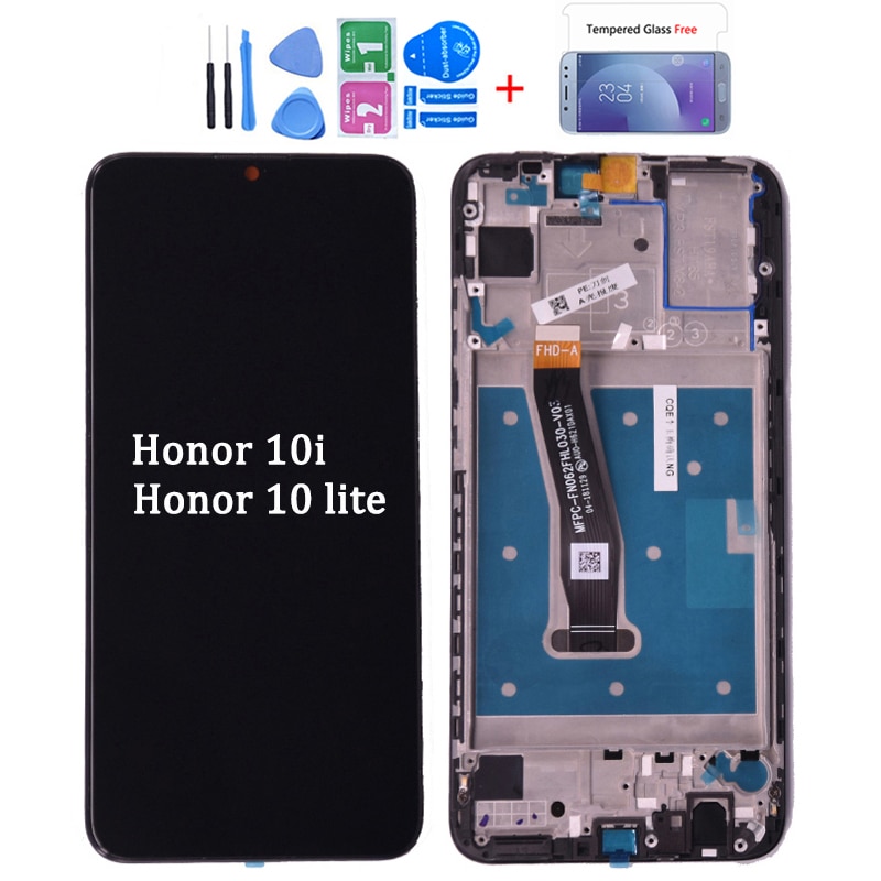 100% Original For Huawei Honor 10 lite LCD Display with Touch Screen Digitizer Assembly With Frame For honor 10i HRY-LX1 LCD