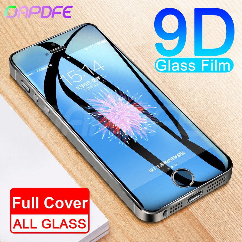 9D Protective Glass on the For iPhone 5S 5 5C SE Tempered Screen Protector Safety Glass For iPhone 5S SE 4S Protection Film Case