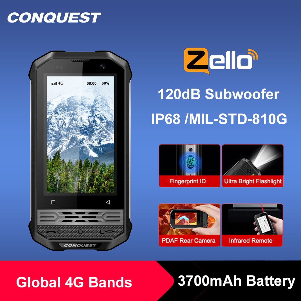 CONQUEST F2 Luxury Mini IP68 Rugged Smartphone Mobile Phone NFC Global Version Little F2 Android Smart Phone Movil