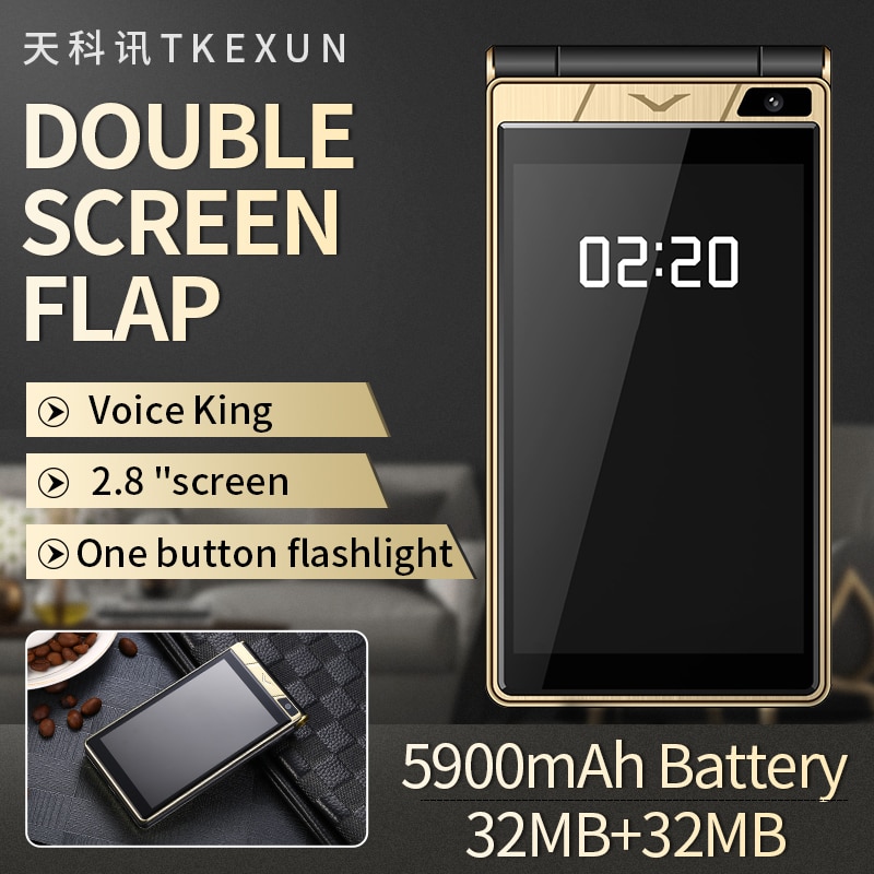 Original Flip Big Keyboard 2.8" Touch Display Long Standby Camera MP3 Redcording Radio BT SOS Bright Russian H-Mobile