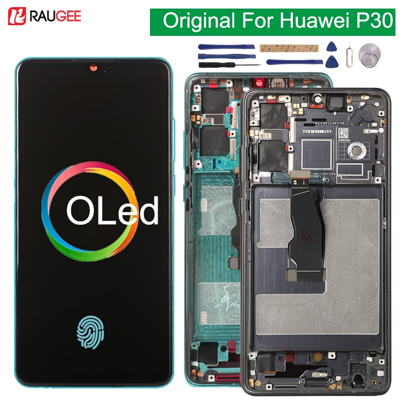 Original Oled Display For Huawei P30 ELE-L29 LCD Touch Screen With Frame 10 Touch Digitizer Screen replament For Huawei P 30