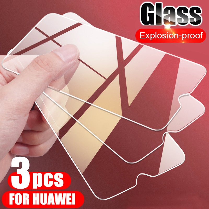 3Pcs Protective Tempered Glass on For Huawei Y5P Y6P Y7P Y8P Y6S Y7S Y8S Y9 Screen Protector For Huawei Y6 Y7 Y9 Prime 2018 2019