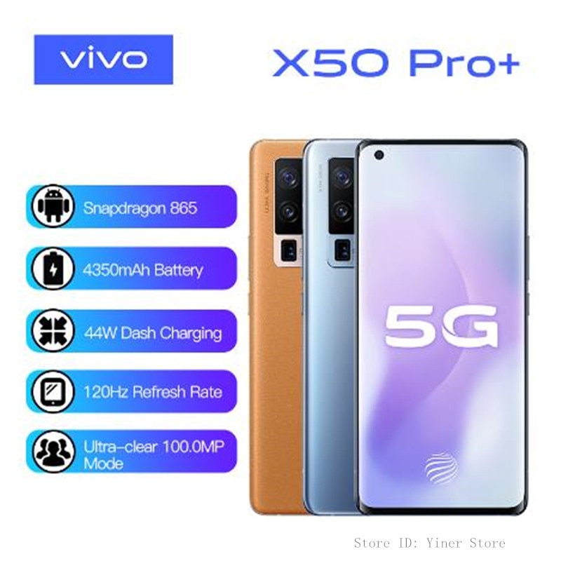 Vivo mobile Phone X50 Pro 8GB 128GB 256GB 50 million camera main phone 4350mAh 765G 33W quick charging 5G smartphone model