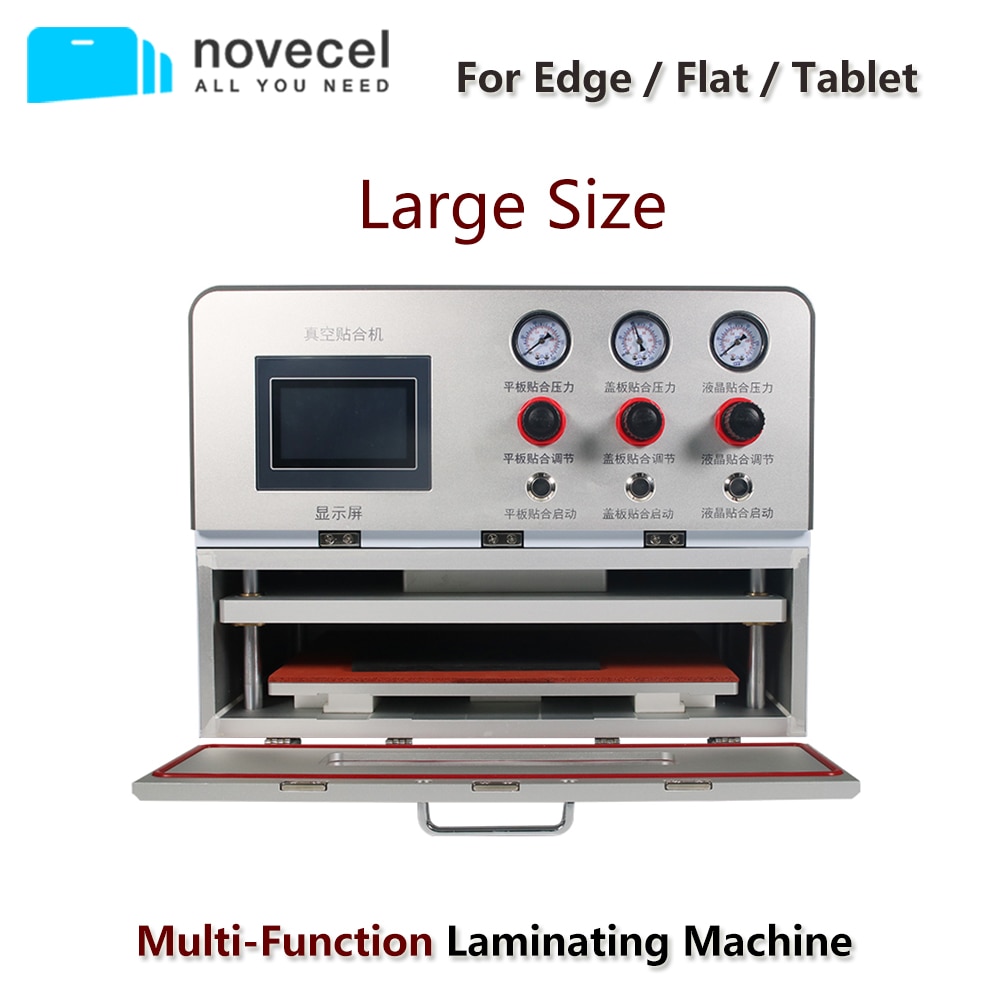 Novecel Big Size LCD Touch Screen Laminating Machine For iPad Flat Curved OCA Glass Vacuum Laminator Mobile Phone Screen Repair