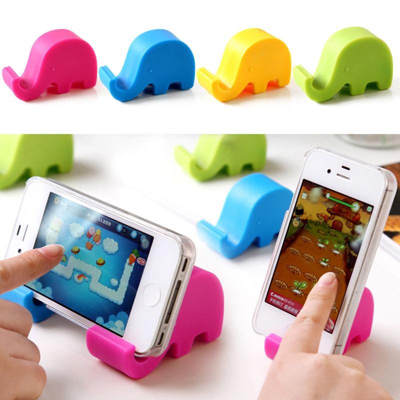 Universal Smartphone Cell Phone Holder Mount Eco-friendly Plastic Stable Elephant Holder For Chopstick Spoon Pen Stand TXTB1