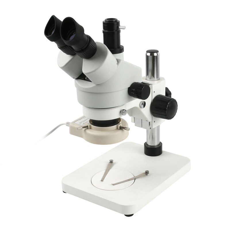 Industrial Trinocular Stereo Microscope Magnification Continuous Zoom 7X - 45X For LAB Phone PCB Repair Soldering