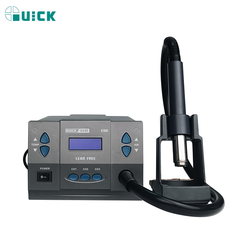 Quick 881D Rework Station Hot Air Station 1300W Quick 861DW Flagship Edition BGA Soldering Hot Air super power Rework Station