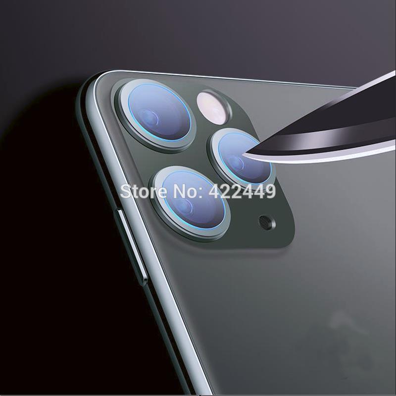 200pcs Tempered Glass Camera Lens Screen Protector For iPhone 12 Mini 11 Pro Max Full Cover Camera Protective Glass Film packed