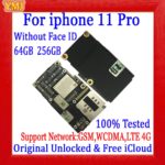 100% Tested for iphone 11 pro With/Without Face ID Motherboard Original Unlocked Logic Board wiht full chips Network support 4G