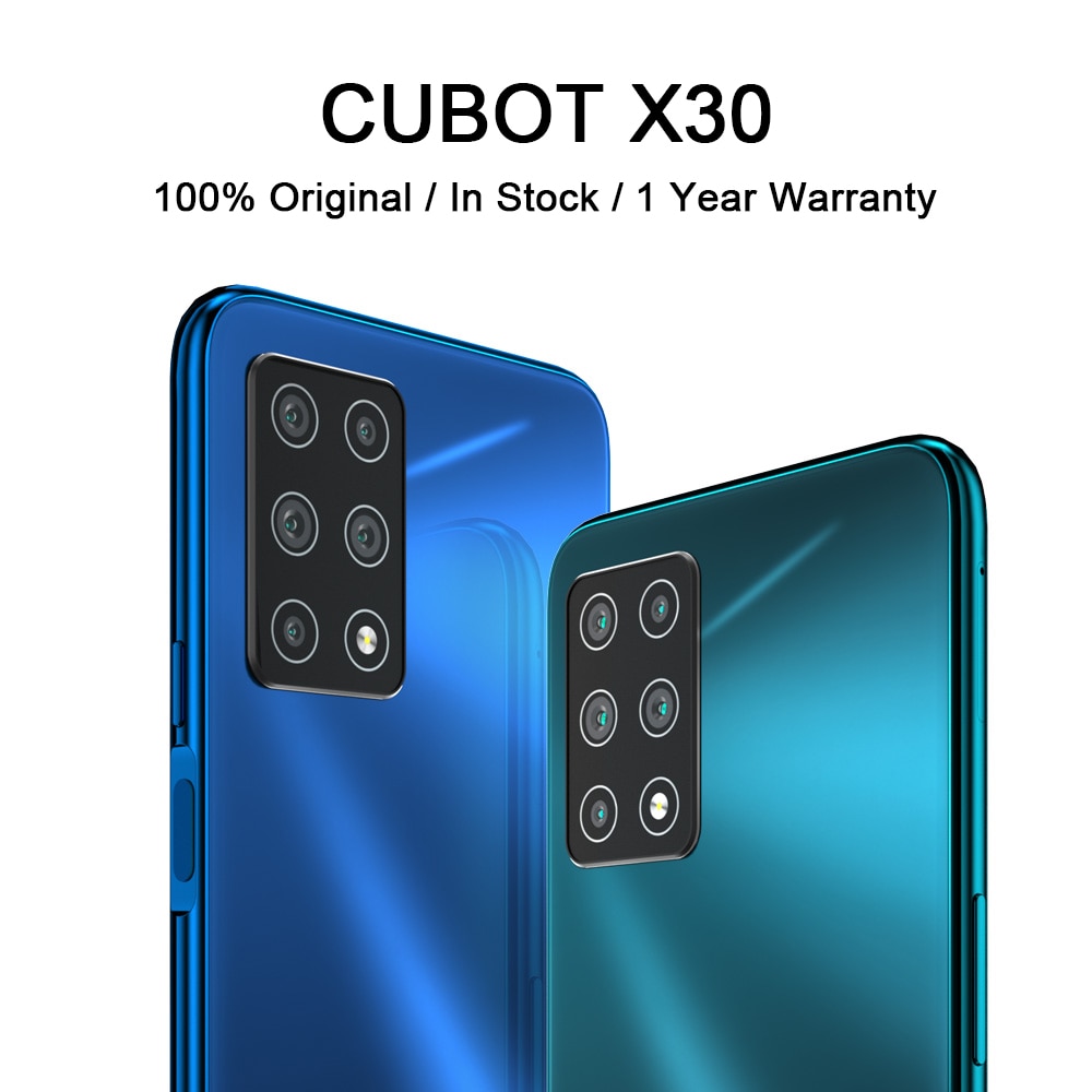 CUBOT X30 Mobile Smart Phone 4g Global Band Five Rear AI Camera 256GB Smartphone Nfc 6.4" Fullview Display Android10 Cell Phone