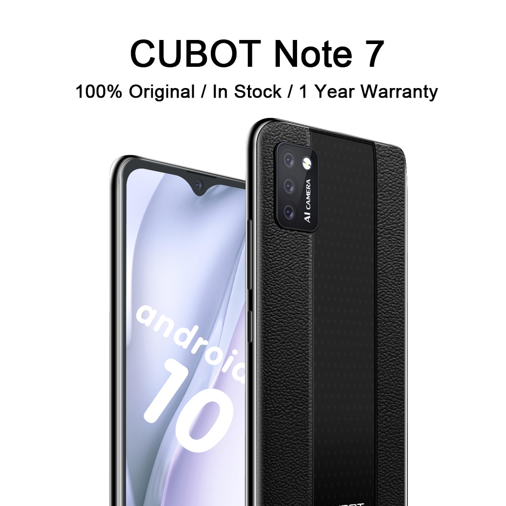 CUBOT Note 7 Smartphone 13MP Rear Triple Camera 5.5 Inch Small Cheap Phone Android 10.0 Pie 3100mAh Dual SIM Card Cellphones