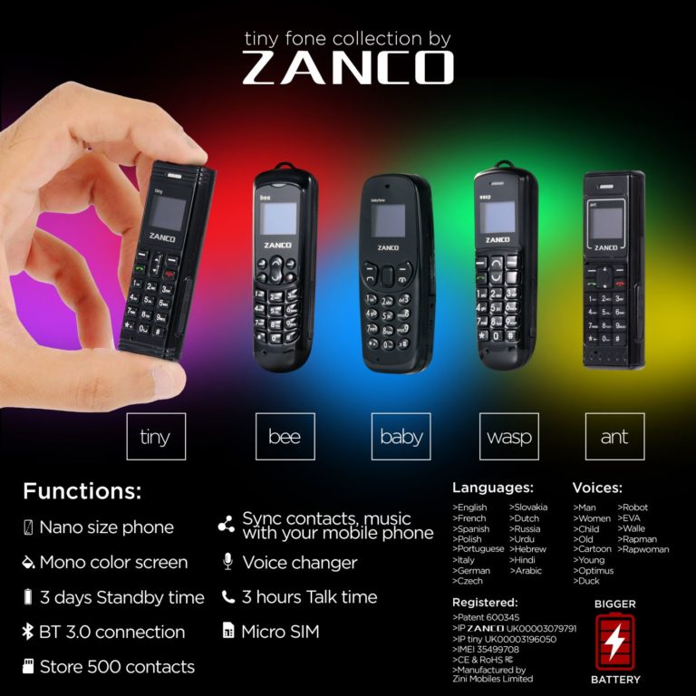 ZANCO x 50 tiny fone collection mixed zanco mini phones cellular phone