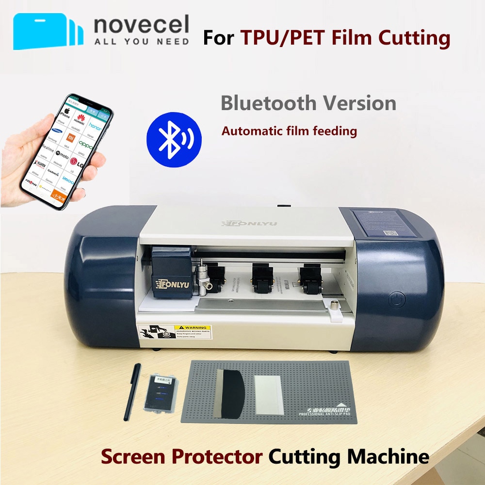 Fonlyu Auto Mobile Phone Hydrogel Film Cutting Machine for iPhone iPad Android Curved Screen Protector TPU / PET Film Cutter