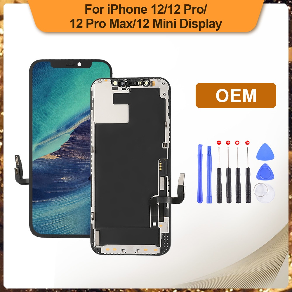LCD screen For iPhone 12 12 Pro 12 Pro Max 12 Mini LCD Screen OLED Quality Digitizer Assembly OEM Display Replaceme NoDead Pixel