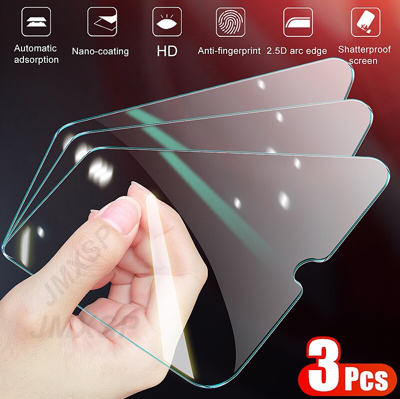 3Pcs Protective Glass For Redmi 8 8A 7 7A Film Screen Protector on the Xiaomi Redmi Note 9S 8T 8 7 9 Pro Max Tempered Glass