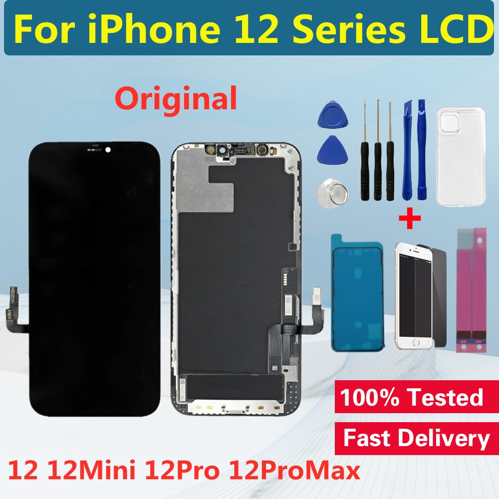 Original OLED For iPhone 12 12 Pro LCD Display Touch Screen Digitizer LCD For iPhone 12 Mini 12 Pro Max LCD Screen Replacement