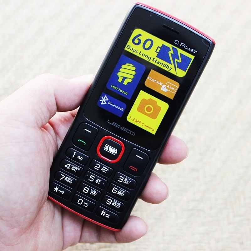 In Stock LEAGOO C Power 2G GSM Feature Phone Mobile Phone Dual Card 4000mAh Cellphone Languages only English Arabic Elderly Man