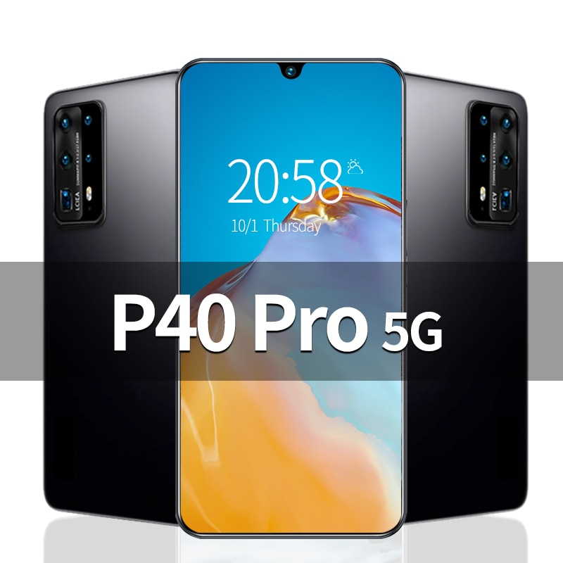 P40 Pro 6.8 inch Unlocked Smartphone 4G 5G 16MP+32MP 12GB+512GB 5800mAh Mobile Phones Telefones Celulares Cellphone