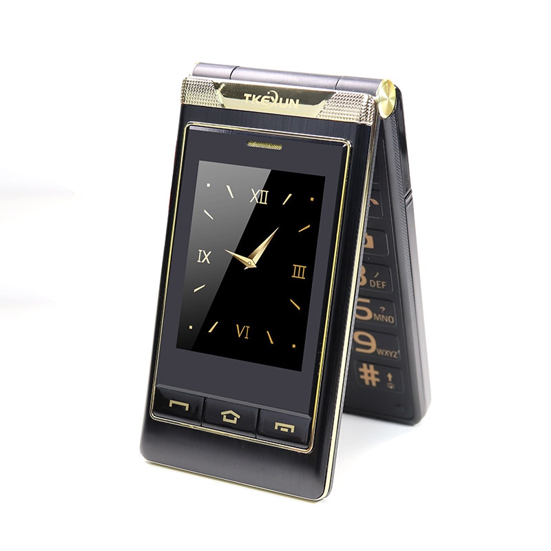 Dual Screen 3.0" cell phones SOS speed dial one-key call FM MP3 MP4 senior no torch mobile phone Russian keyboard button G10