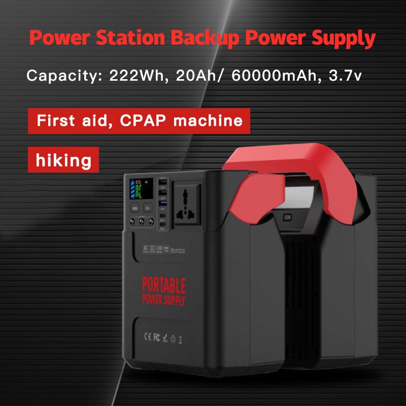 Bakeey S328 222Wh 60000mAh 100W Portable Solar Generator Smart Energy Storage Solar Battery Power Bank For Outdoor Camping