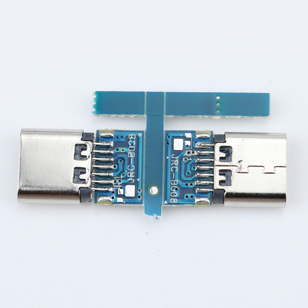 ChengHaoRan 1X USB 3.1 Type C Connector 14 Pin Female Socket Receptacle Through Holes PCB 180 Vertical Shield