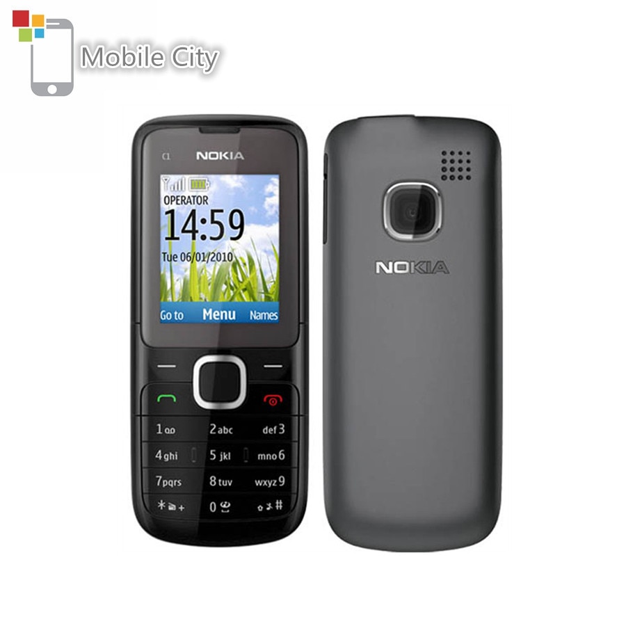 Used Nokia C1-01 Cell phones 2G Support Multi-Language Unlocked Refurbished Mobile Phone