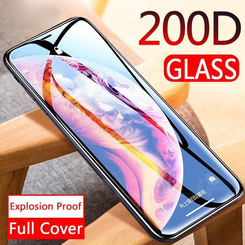 200D Curved Full Cover Protective Glass On The For iPhone 11 11 Pro X XS Max XR Tempered Screen Protector Film iPhone 11 Glass