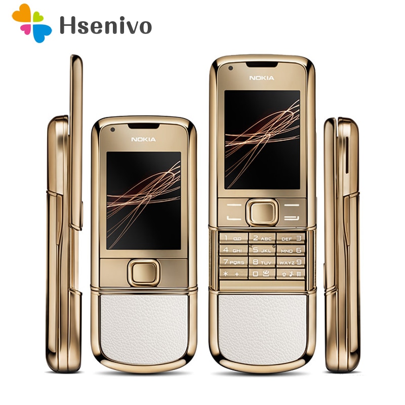 Nokia 8800 Arte Refurbished-Original Unlocked Nokia 8800 Arte Gold 4G Internal Memory Phone camera 3.15MP Free shipping