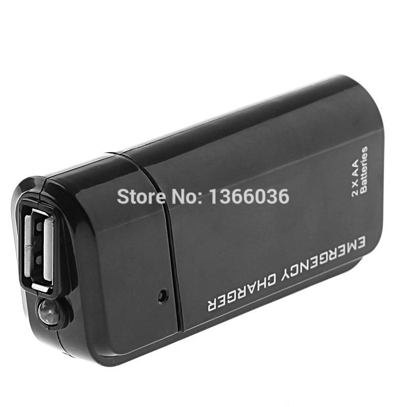 2X AA Battery Emergency USB Power Bank Charger Portable Charger for Phone 100pcs factory price