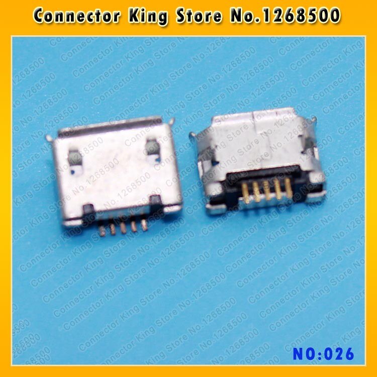 Micro 5P USB Female Jacks Socket PCB Mount for For Phone,Tablet PC,MP3,MP4 etc.5pin micro USB,5.9mm pitch,long pin,MC-026