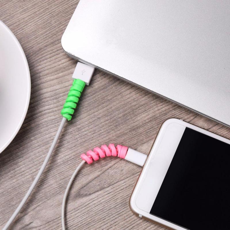 Protector Saver Cover For Apple IPhone 8 X Interface USB Charger Cable Cord Cable Protector Cable Organizer