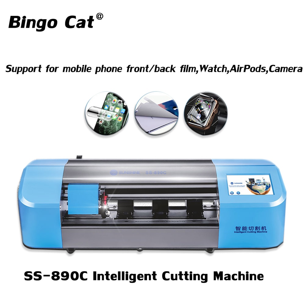 SS 890C Sunshine Flexible Hydrogel Film Cutting Machine For Mobile Phone Watch For Airpods Front Glass Back Cover Film Cut